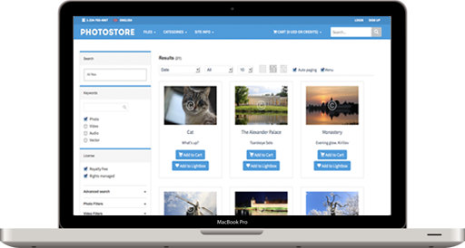 Sell photos online with Photo Video Store Script. Free WordPress ...